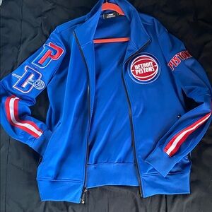 Detroit Pistons Blue Track Jacket Men’s Medium